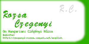 rozsa czegenyi business card