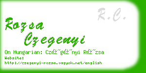 rozsa czegenyi business card